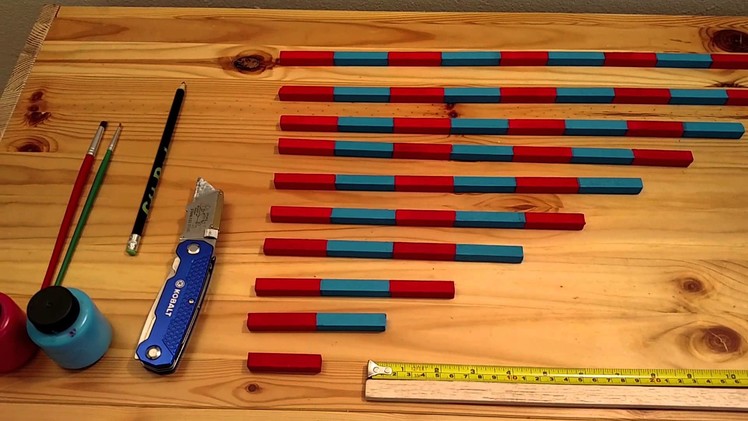 Make your own Montessori Counting Rods(DIY)$10