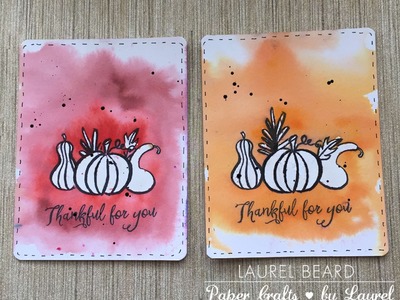 Paper and Liquid Masked Pumpkins with Peerless Watercolors