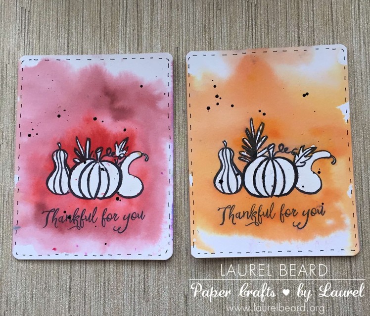 Paper and Liquid Masked Pumpkins with Peerless Watercolors