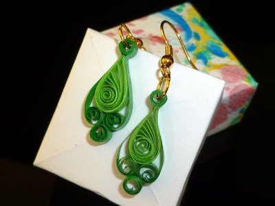 PAPER EARRINGS - Stylish home made earrings using paper.