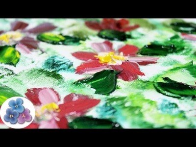 Pintura al Oleo Flores Modernas Oil Painting *How to oil Painting* paso a paso Pintura Facil