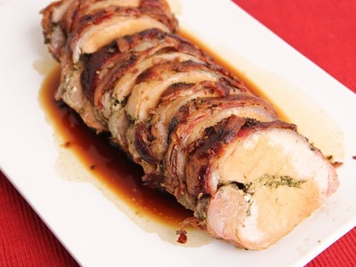Rosemary Stuffed Pork Loin Recipe - Laura Vitale - Laura in the Kitchen Episode 694
