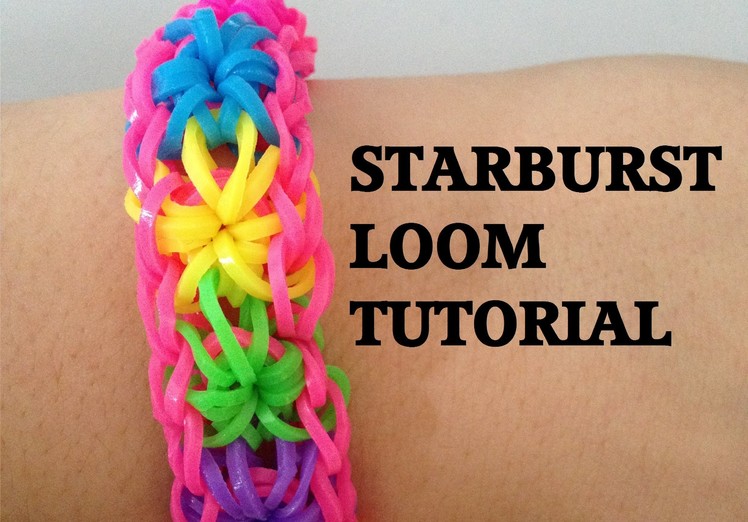 STARBURST (Original Method) Loom bracelet Tutorial Rainbow Loom l JasmineStarler