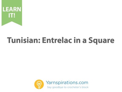 Tunisian: How to make an Entrelac Square