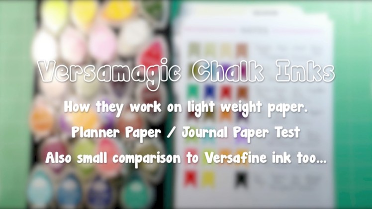 Versamagic Chalk Ink On Light Weight Paper Test