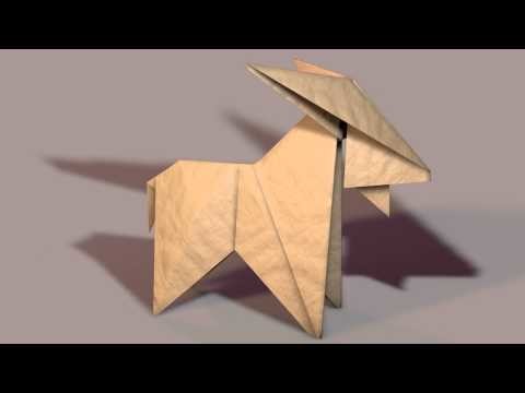 3D Paper Origami Goat