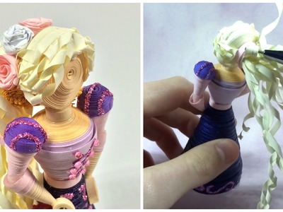3D Paper Quilled TANGLED Rapunzel Doll
