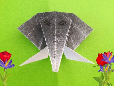 Animal Origami - Paper "Elephant Face with Tusks"