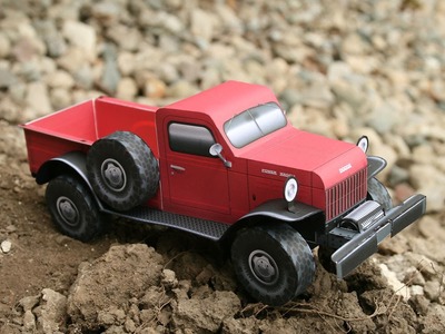 Building the Dodge Power Wagon paper model