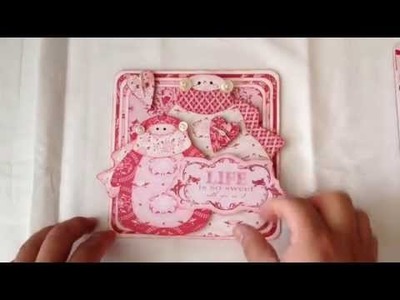 Christmas card with Tilda Country Red paper