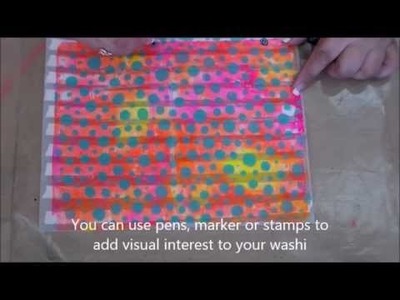 DIY Gelli Plate Deli Paper Washi Tape