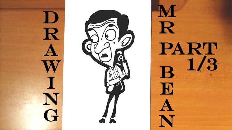 DIY How to draw MR BEAN Animated Cartoon Step by Step EASY, draw easy stuff but cool | 1.3