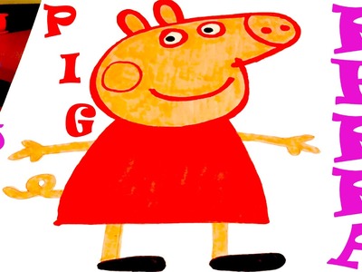 DIY How to draw PEPPA PIG Step by Step Easy: Peppa Pig Cartoon Characters | draw easy stuff but cool