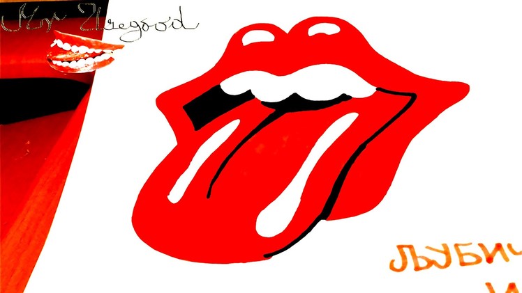 DIY How to draw the ROLLING STONES Logo EASY | draw easy stuff.things but cool on paper | SPEED ART