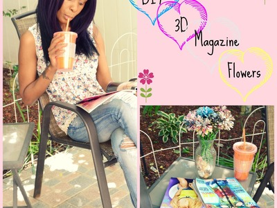 DIY Magazine Flowers. Upcycling Decor