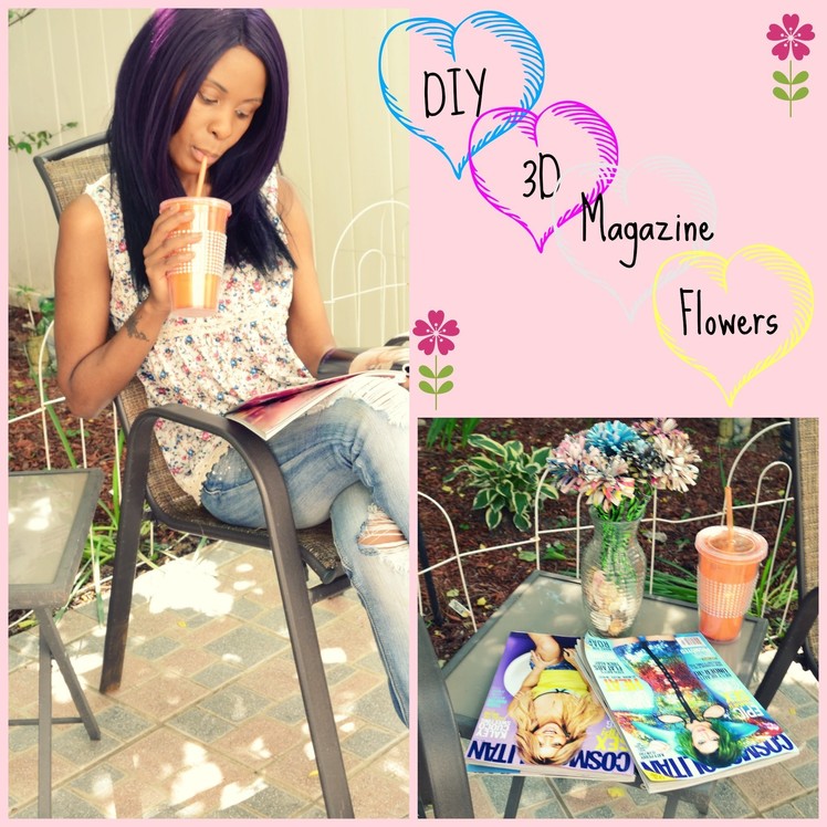 DIY Magazine Flowers. Upcycling Decor