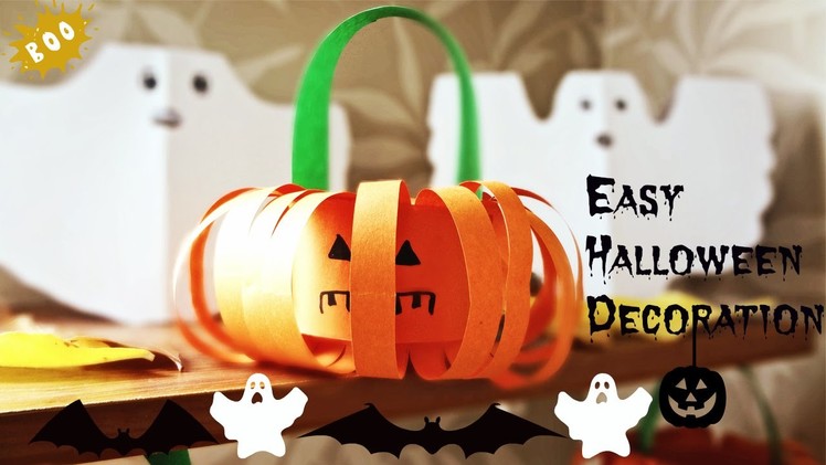 DIY: Paper Pumpkin, Bat and Ghost! Easy Halloween Decoration!