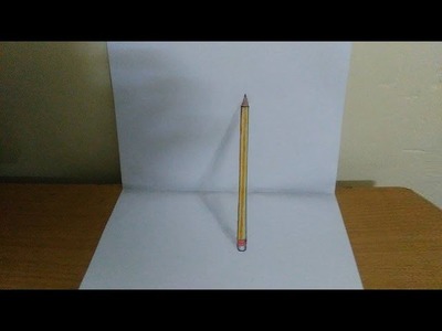 Draw pencil with paper - small 3D