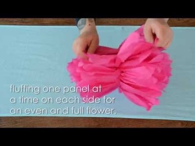 How To Assemble Tissue Paper Flower Pom Poms