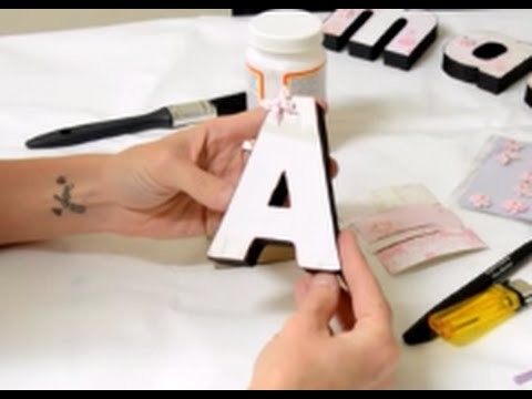 How to cover a 3D letter in decorative paper