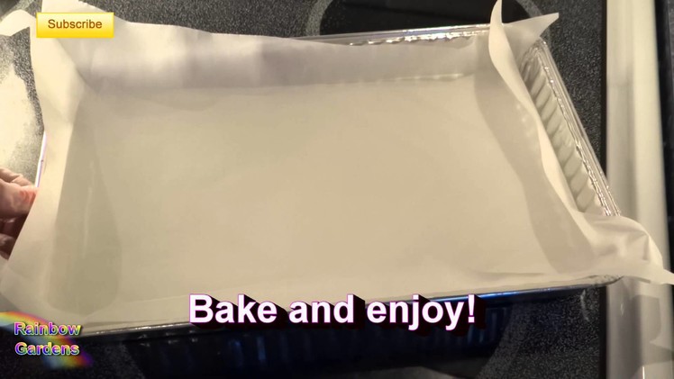 How to Cut Parchment Paper to Fit the Sides & Bottom of a  Square or Rectangle Baking Pan