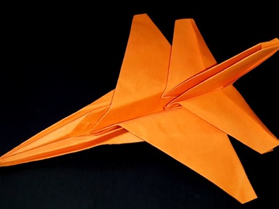 How to make a paper fighter aircraft F-16 Origami Tutorial-Best paper airplane