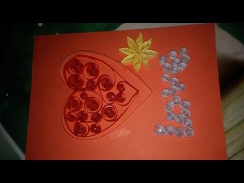 How to make Beautiful Card using Paper Art || Quilling Made Easy