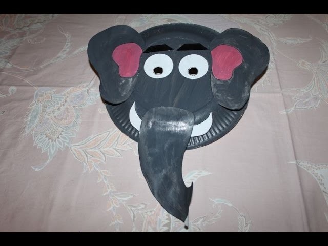 How to Make Elephant Paper Plate Party Masks | Paper Art and Craft Ideas for Kids