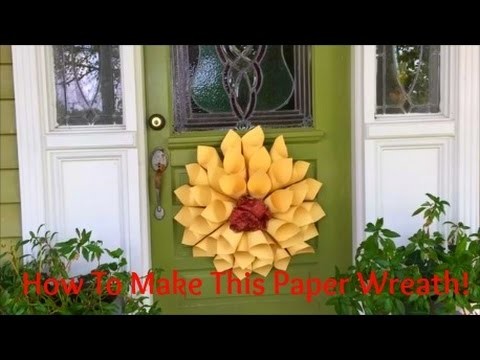 How To Make Sunflower Paper Wreath!