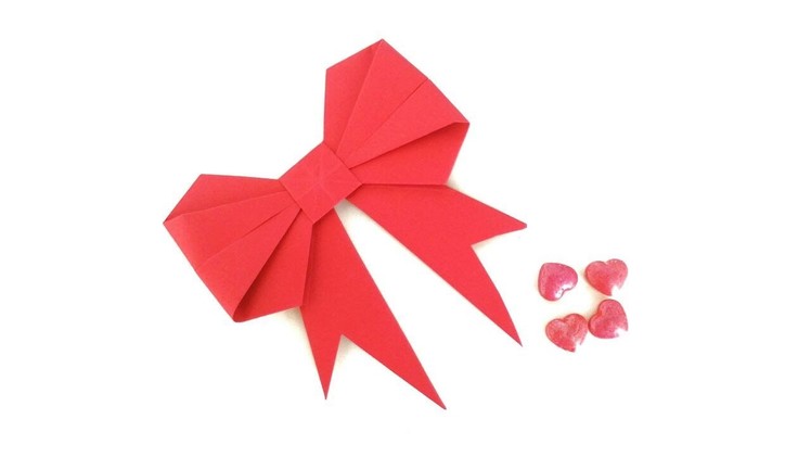 Origami Craft - Paper " Cute Ribbon Bow Tie"