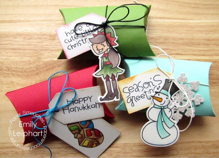 {Paper Smooches} Quick & Easy Holiday Tags and Treat Boxes