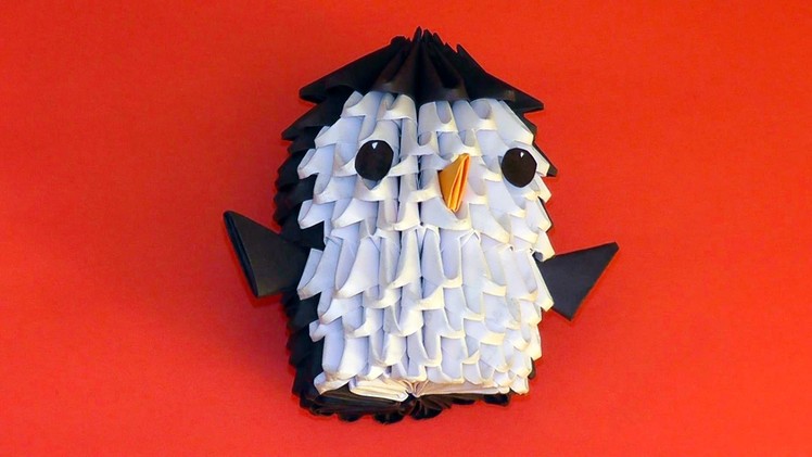 3D origami penguin tutorial for beginners
