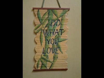 Best Out Of Waste Paper Wall Hanging - Bamboo Plant Painting.(Part-1)