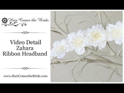 Bohemian Silk Flower Ribbon Headband ~ Bridal Hair Accessories and Jewelry by Hair Comes the Bride