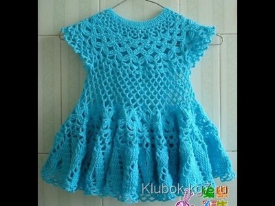 Crochet dress| How to crochet an easy shell stitch baby. girl's dress for beginners 39