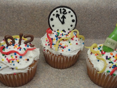 Decorating Cupcakes #82: New Year's Eve Trio