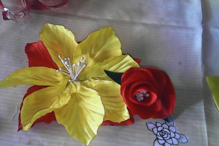 DIY-bagaimana cara membuat bunga dari kain satin- how to make satin flowers