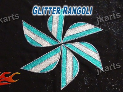 DIY Glitter Rangoli Design on OHP Sheet | How to make | JK Arts 218