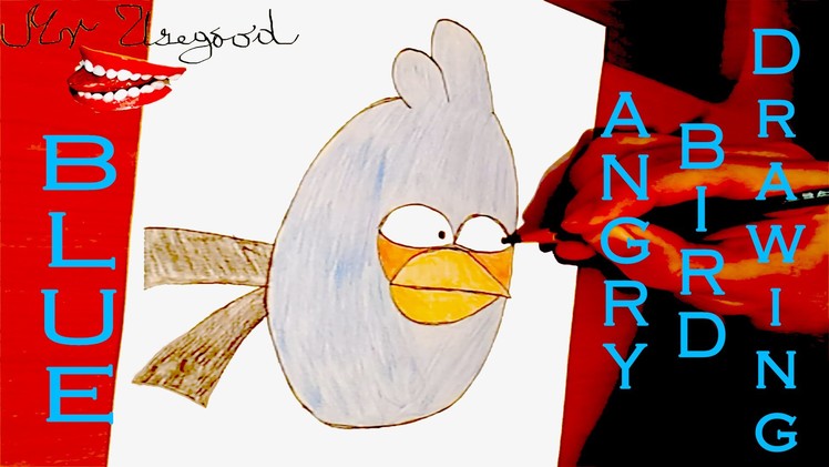 DIY How to draw Angry Birds Step by Step Easy BLUE BIRD | draw easy stuff.things but cool on paper