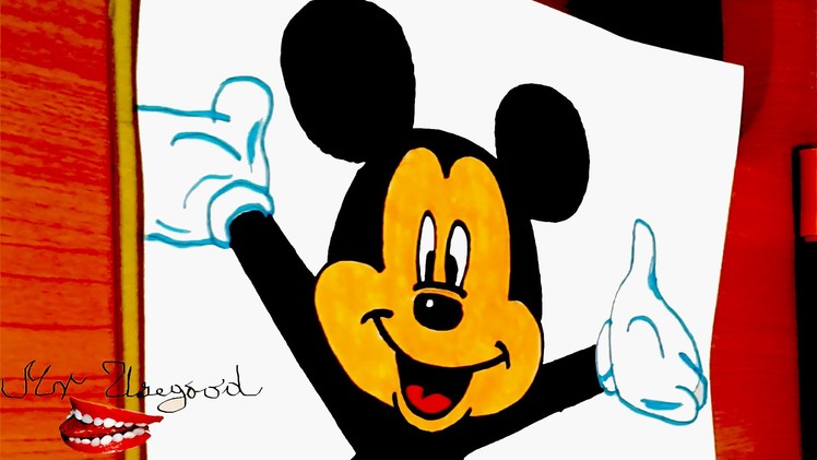 DIY How to draw easy stuff but cool: draw Disney cartoons Easy: MICKEY MOUSE FACE Easy | SPEEDY
