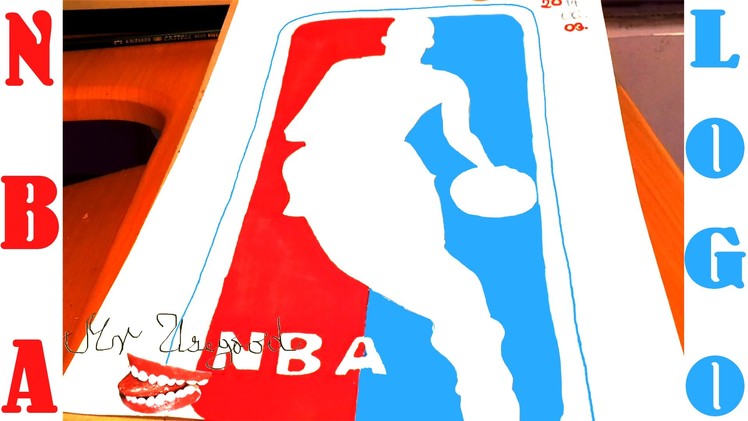 DIY How to draw easy stuff.things but cool on paper: draw NBA Logos: The NBA Logo EASY | SPEED ART