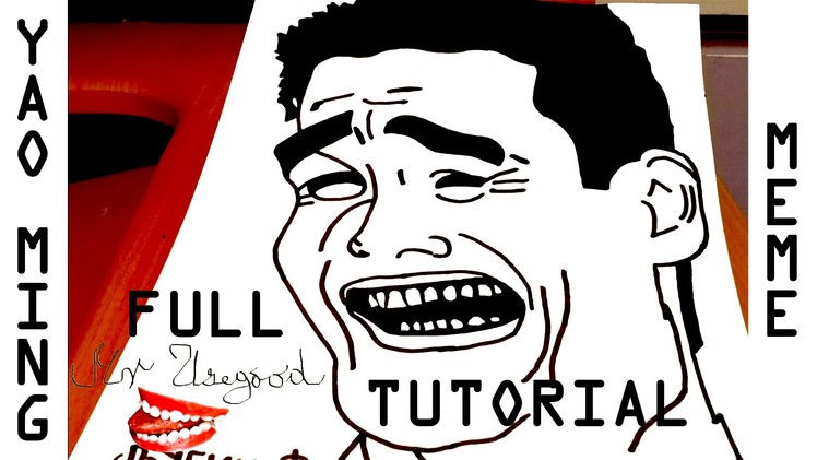 DIY How to draw Meme Faces Step by Step - Memes: draw YAO MING Meme Face | FULL