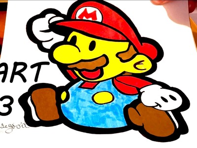 DIY How to draw Super Mario Characters Step by Step EASY - Paper Mario | draw easy stuff | PART 1.3