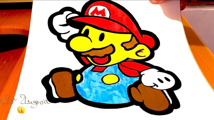 DIY How to draw Super Mario Characters EASY - Super Paper Mario | draw easy stuff.things | SPEED ART