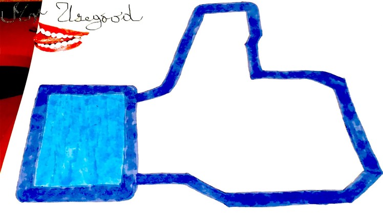 DIY How to draw The Facebook LIKE Logo Step By Step Easy, draw easy stuff.things but cool on paper