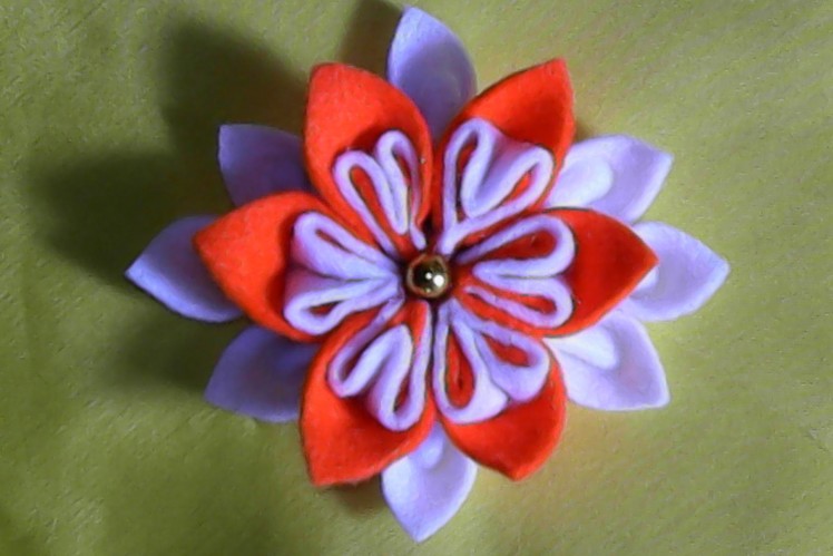 DIY,how to make a flower out of flannel,cara membuat bunga dari kain flanel
