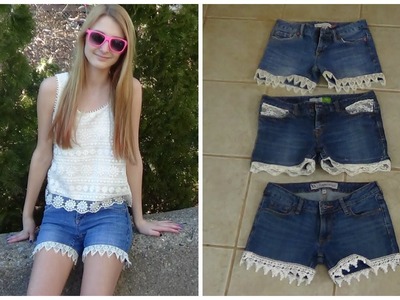 DIY Lace Trim Shorts!