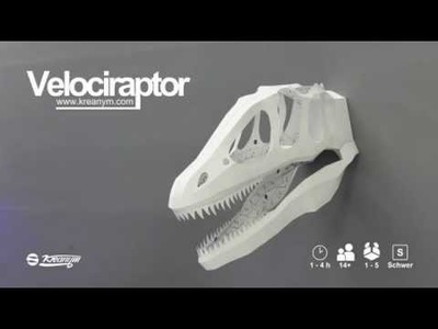 DIY Velociraptor Paper Sculpture
