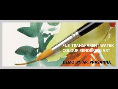 `FUJI' - PAPER BASED TRANSPARENT WATER COLOUR PERSPECTIVE VIEW RENDERING ART - DEMO BY AR. PRASANNA