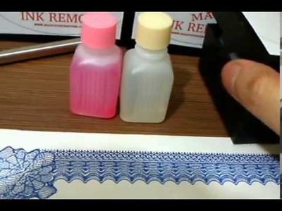 How remove parker ink from paper using magic ink remover Tsunami